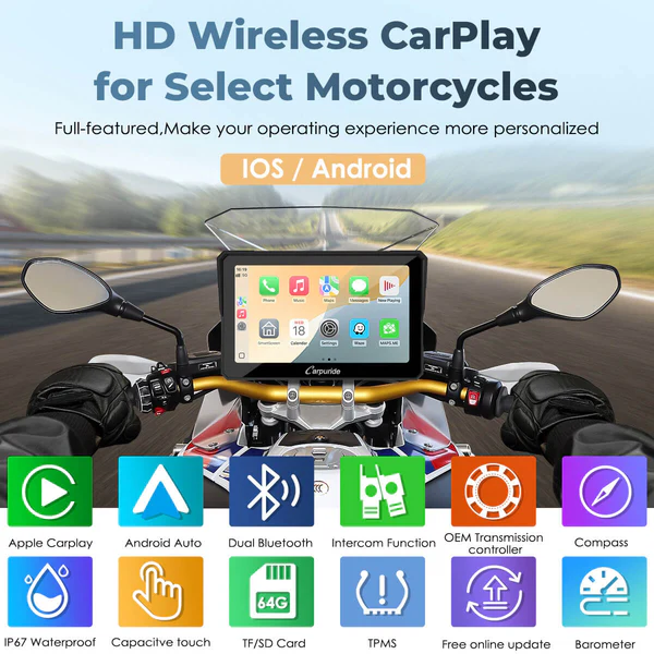 Interface CarPlay sur &eacute;cran Carpuride